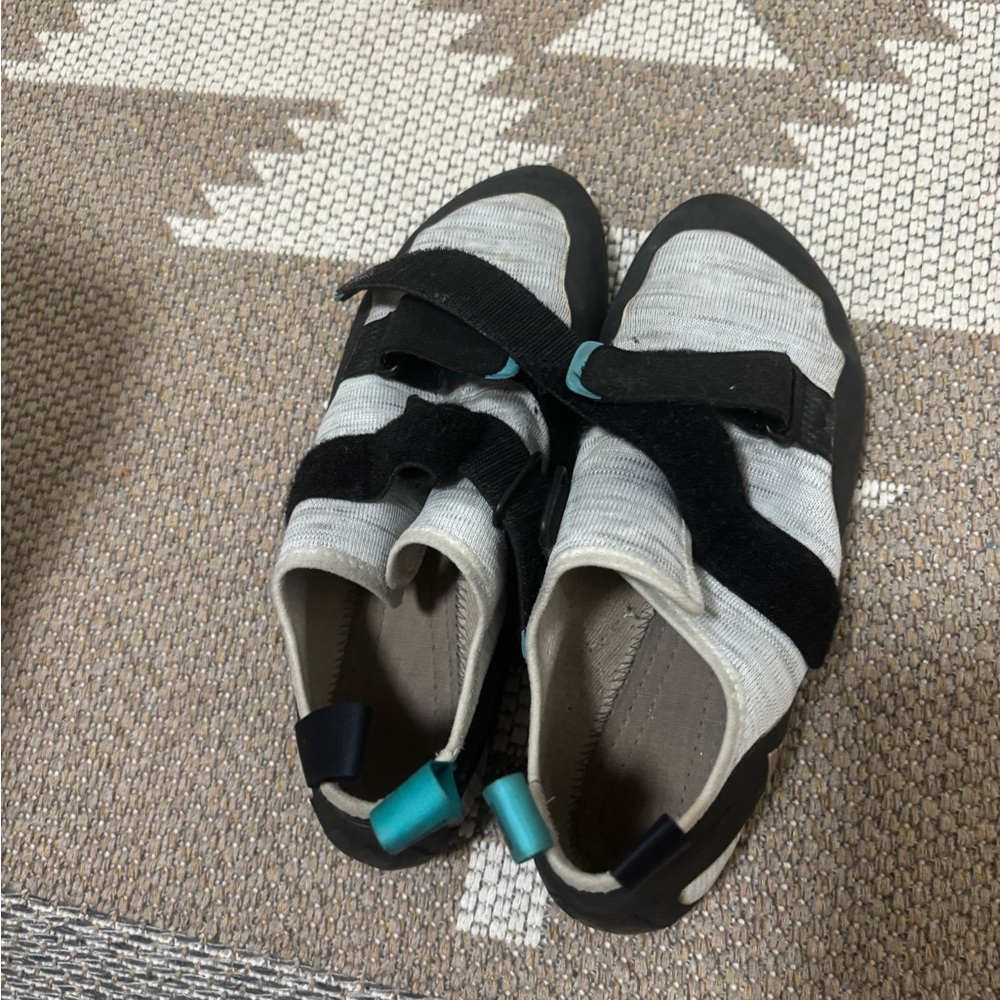 Black Diamond Sneakers Black and White with Turquoise Accents